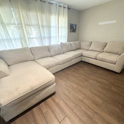 Tan Large Sectional Sofa 