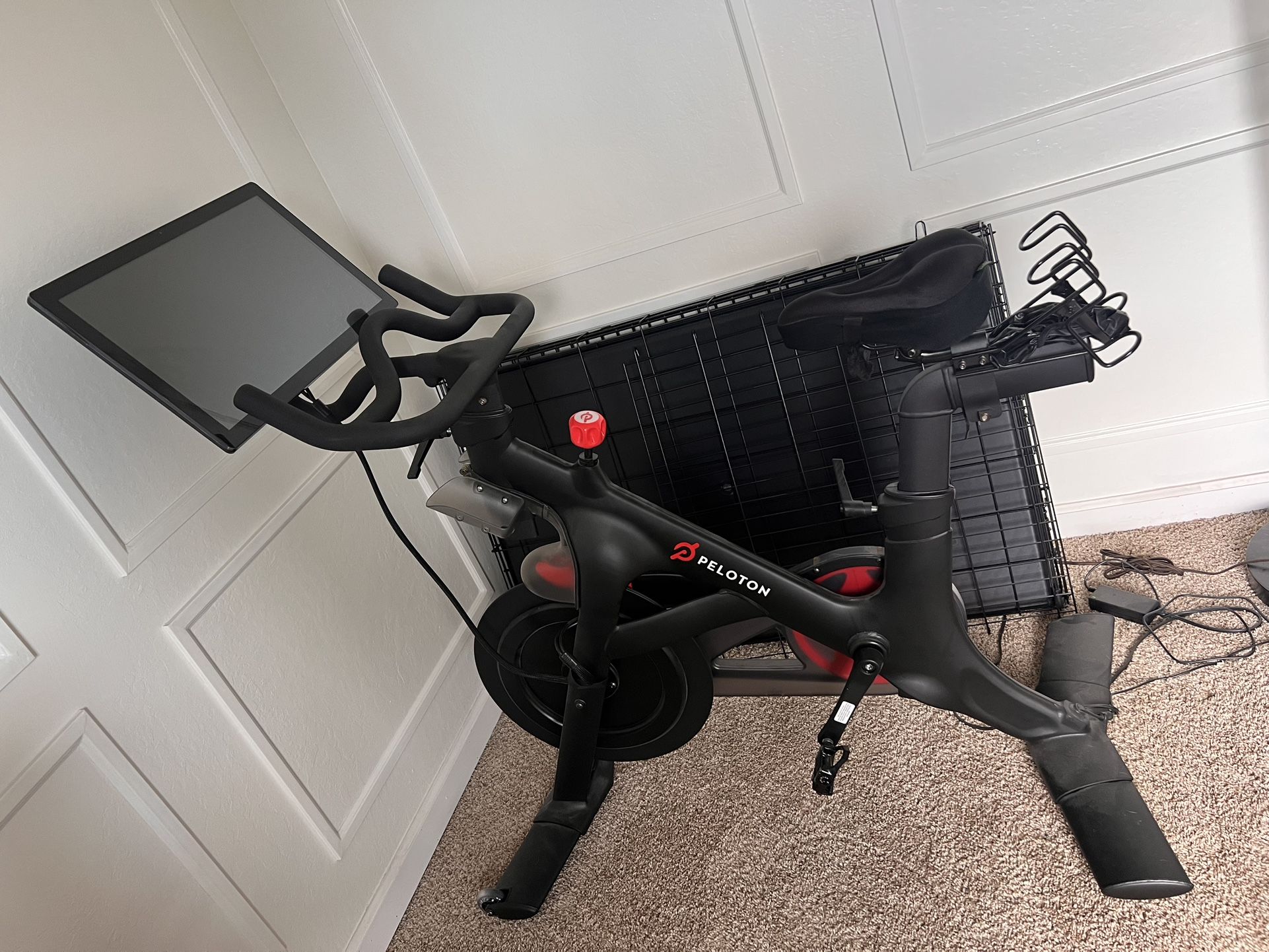 Peloton Bike with Cycling Shoes & Heart Rate Monitor