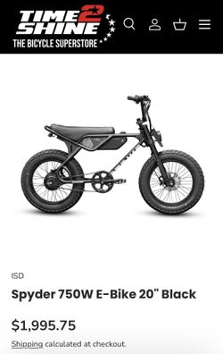 ISD Spyder 750W Electric Bike 20" Black
