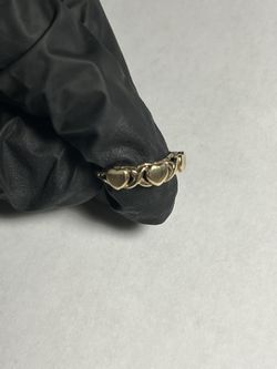 14K GOLD TRIPLE HEART RING