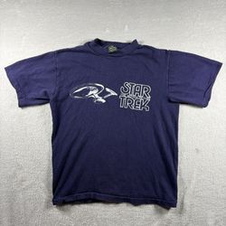 Vintage 70s Star Trek The Motion Picture Sci-Fi Film Men’s S Blue Faded #1441