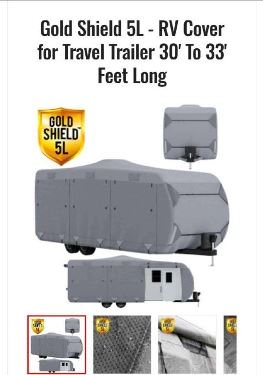 Gold Shield 5L - RV Cover for Travel Trailer 30' To 33' Feet Long