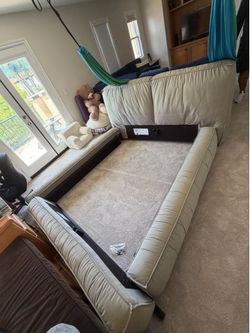 Pottery Barn/ Restoration Hardware Teen Full-Size Upholstered Bed Frame