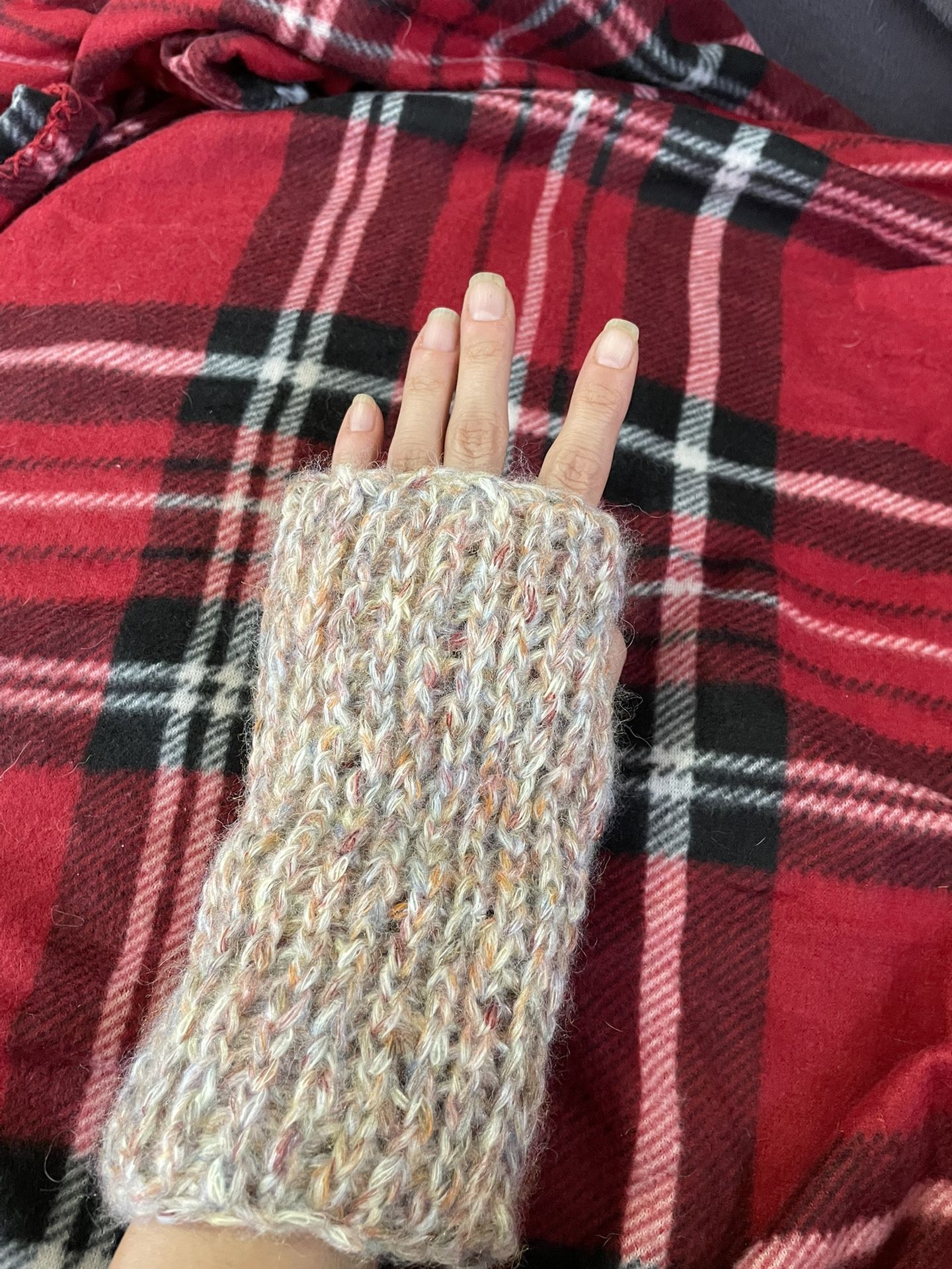 Alpaca/Cotton Blend Fingerless Gloves