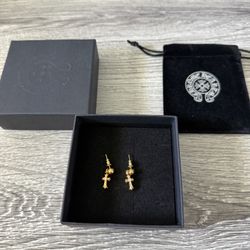 Chrome Hearts Single Cross Gold Earring