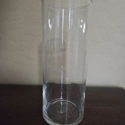 2 Vases Almost A Like 3x8 1/2-- 3 1/2×9 Clear Glass Both At 8.00 Or 5.00 Ea