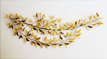 Gold Metal Butterflies Sculpture Wall Art Home Decor