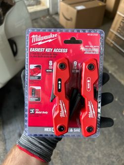 Milwaukee 17-Key Folding Hex Key Sets - SAE/Metric