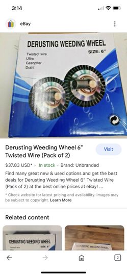 Derusting Weeding wheel Size 6 And Size 8