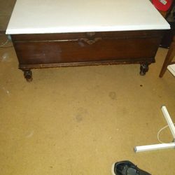 Vintage Cedar Chest I Re Did The Top In Light Grey