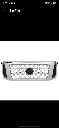 Nissan Titan XD 2017-2019 Front Upper Grille Assembly Chrome Painted Grill