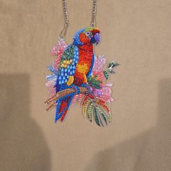 Hanging Parrot Diamond Art