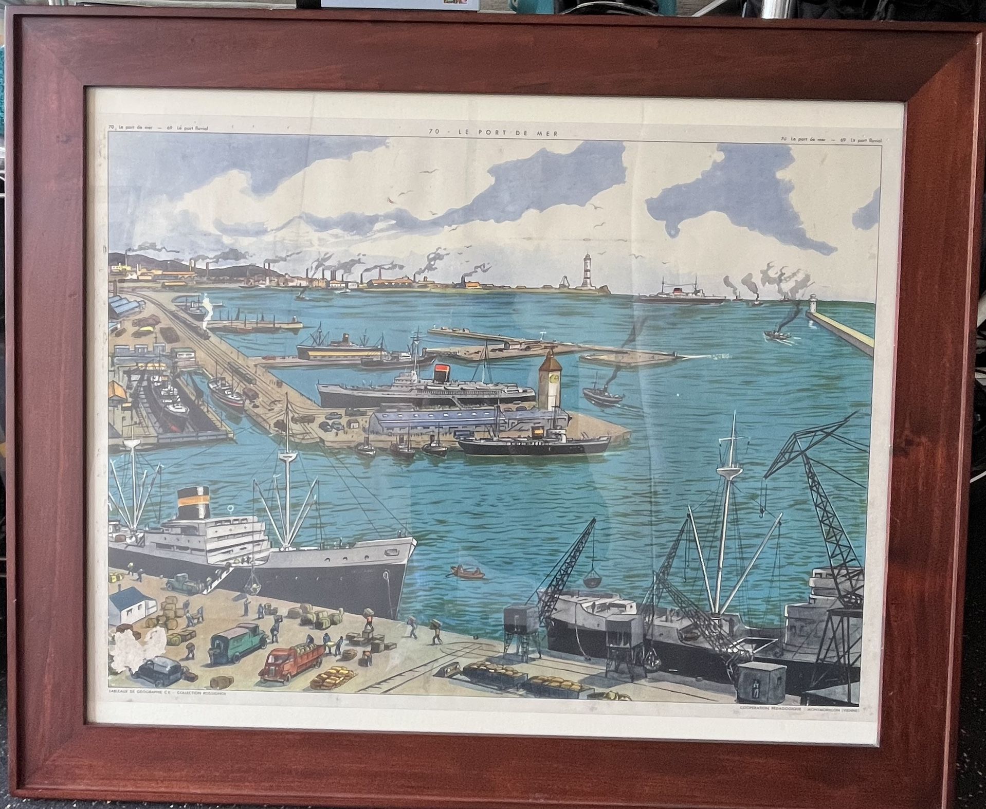 Vintage French Poster - " LE PORT FLUVIAL et LE PORT DE MER "