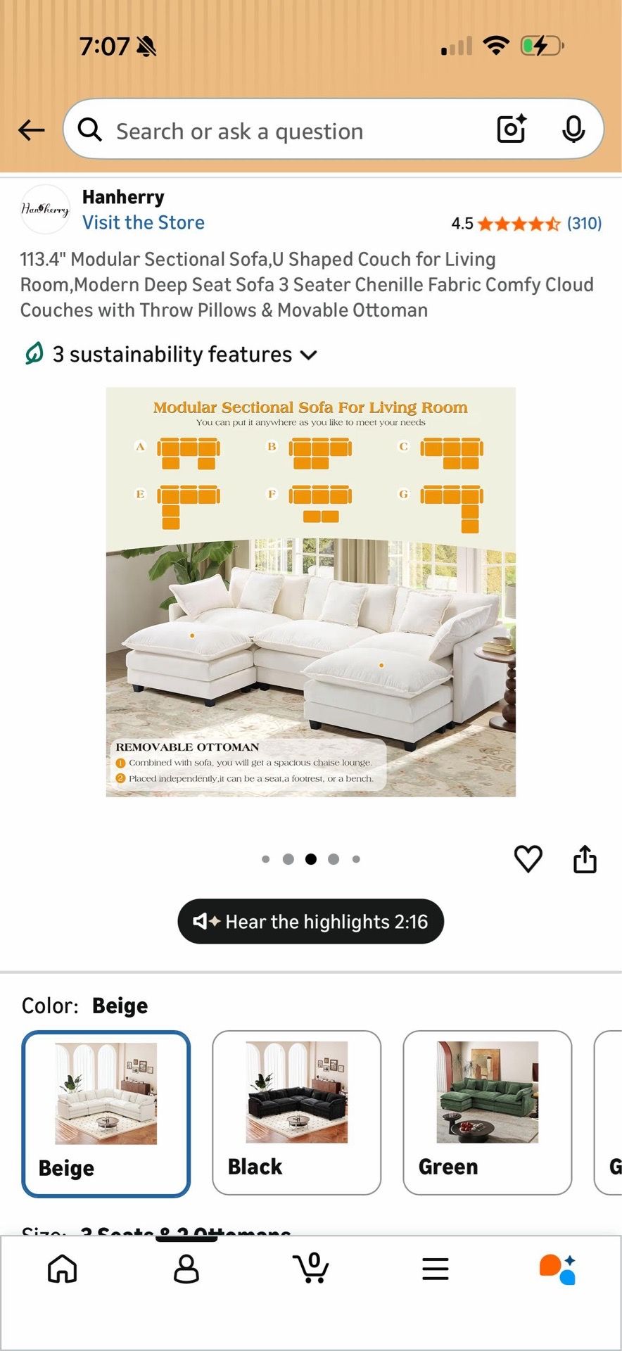 6 piece sofa