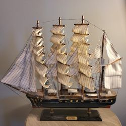 Vintage "Pamir" Wooden Model Ship