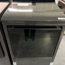 LG - 7.3 Cu. Ft. Smart Electric Dryer with Sensor Dry -Model: DLE8200L - Platinum Black MSRP 1199