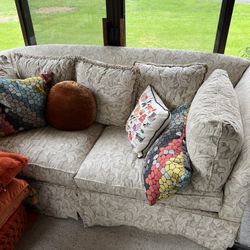 Lightly Used Pretty Much New Sofa With Matching Pillows 