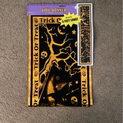 Foil Halloween banner 5 feet party decoration