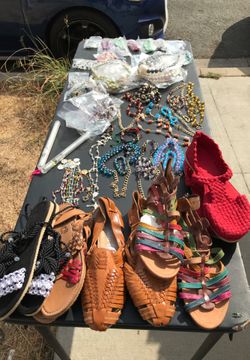 Shoes, jewelry, new & used clothes and electronics