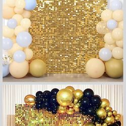 Shimmer Wall Backdrop Gold New 