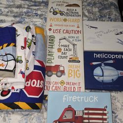 Trucks Cars Bed Room Set 