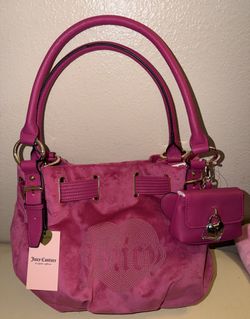 New Juicy Couture Queen Couture Tote Raspberry Tart Purse Bag