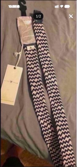 NAVY AND WHITE WOVEN BELT- BRAND NEW