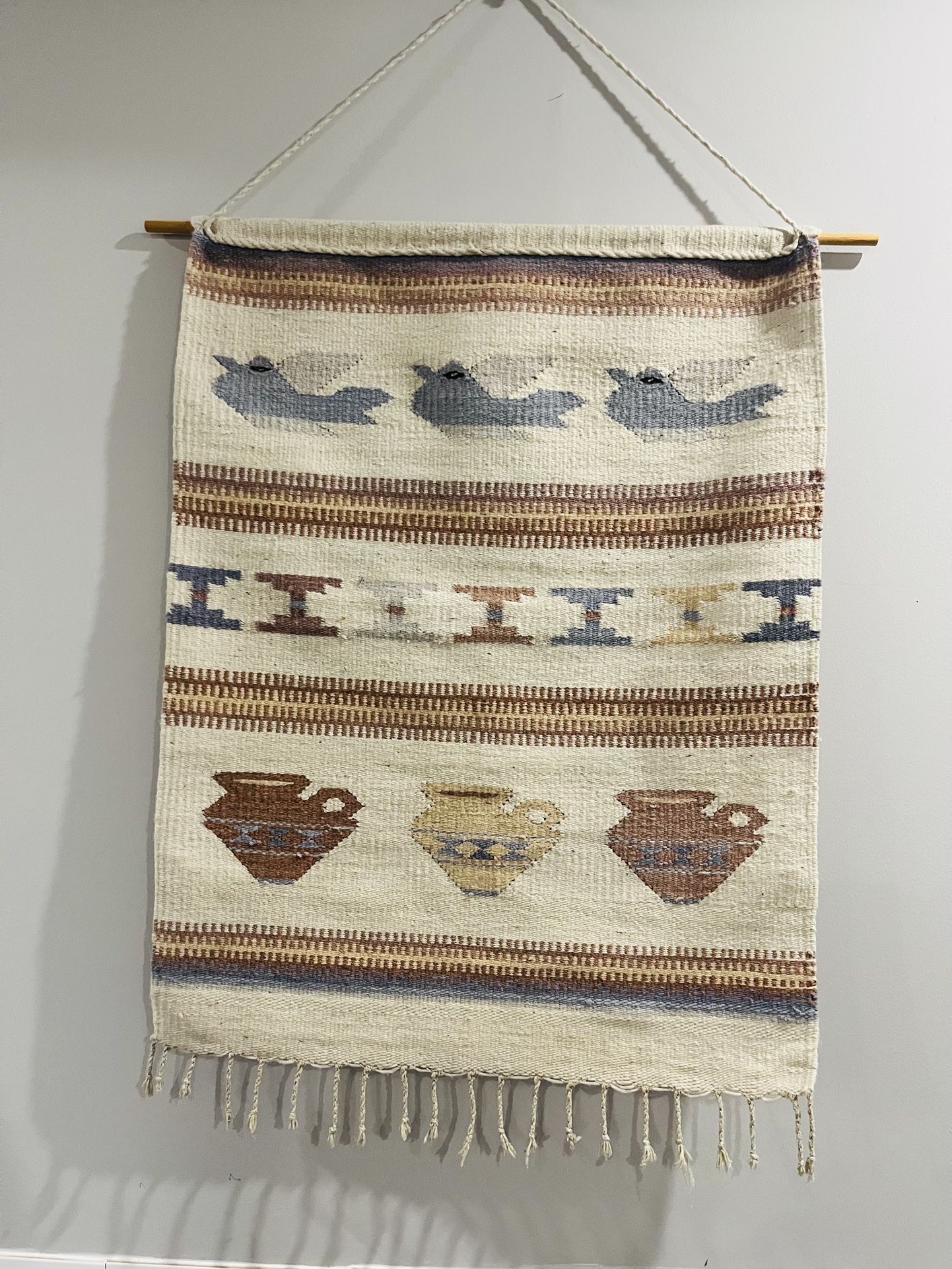Woven Tapestry Native Style Artisan Handmade Wall Decor