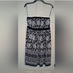NWT Michael kors Black&White Floral Sleeveless Dress Womens Size large