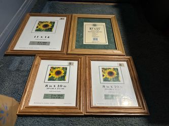 Brand New Solid Wood Picture Frames – Set of 4 – Various Sizes