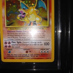 Vintage 1990s POKEMON HOLOGRAPHIC CHARIZARD Card CARDS collection 