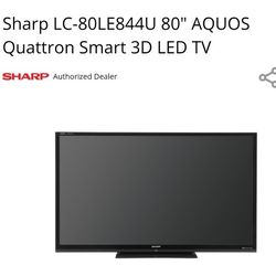 Sharp LC-80LE844U 80" AQUOS Quattron Smart 3D LED TV