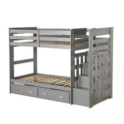 Grey bunk bed