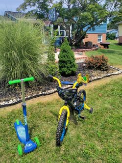 Jurassic Kids Bike and a Scooter