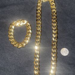 14k Gold Filled And Stamped THICK CUBAN 18mm 24 Inches 