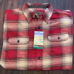 Orvis red plaid NEW! heavyweight Flannel  XL / XLTall and 3XL 