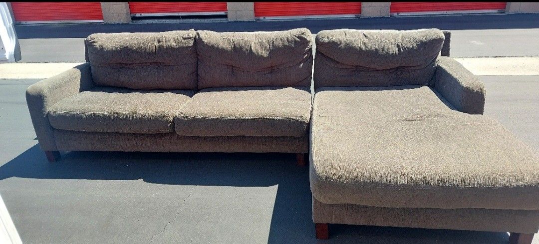 Sectional couch.