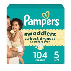 Pampers Swaddlers Size 5 (104 Diapers) NEW