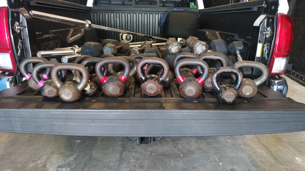 USED KETTLEBELLS : 9lbs. = $13 / 13 lb. = $16 / 18 lb. = $25 / 22lbs. = $25 / 25lbs. = $28 / 26lbs. = $28