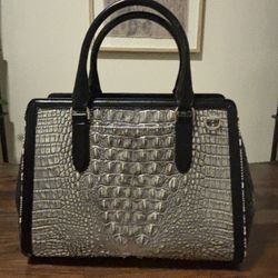 Brahmin Small Finley - Chrome Azure