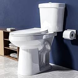 Miuara Tall Toilet 17 Inch - Elongated Toilet Dual Flush Av 1.28 GPF,