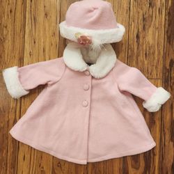 Pink Dressy Jacket And Hat 12M