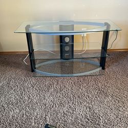 Glass/Black Tv Stand
