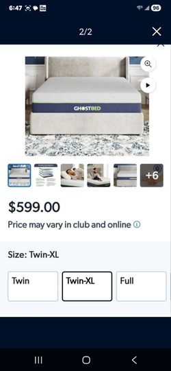 Twin XL (Xtra Long) GhostBed Hybrid Mattress. Perfect Twin for Teens and Adults!
