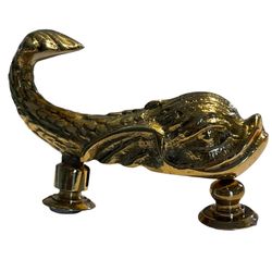 Antique Brass Koi Dragon Fish Door Knocker