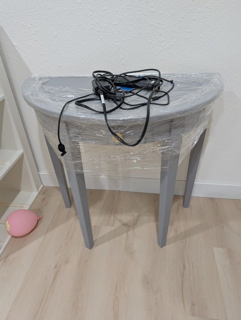 IKEA Grey Half Circle Table