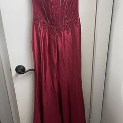 Formal Sequence Red Dress Size 3/4 Tight 