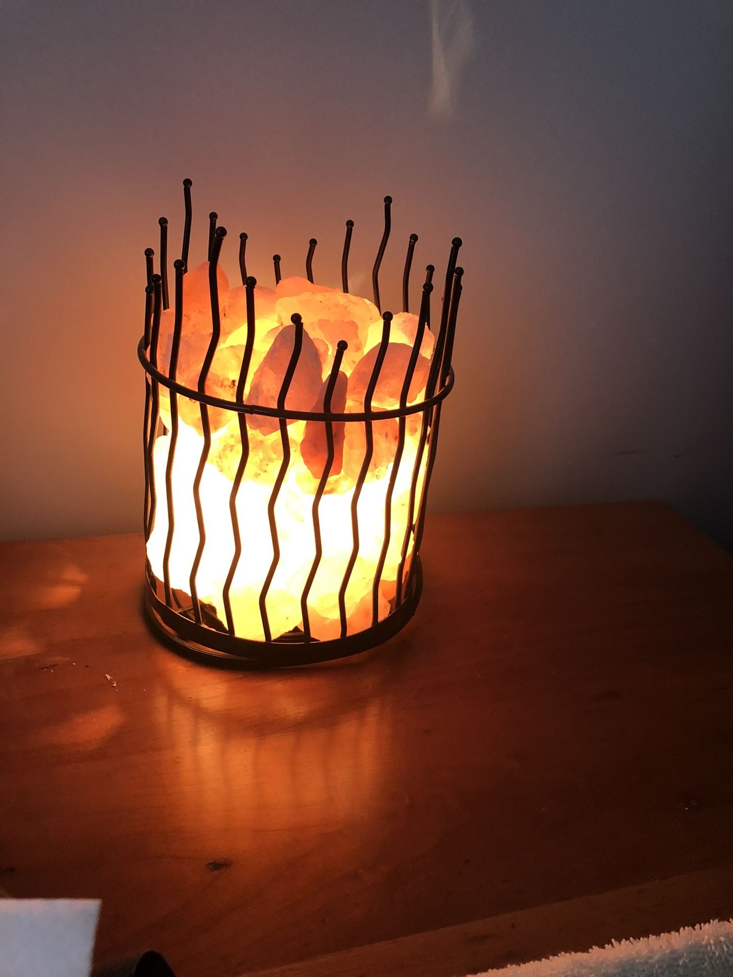 Himalayan Glow Ionic Salt Crystal Wavy Basket Lamp $20.00