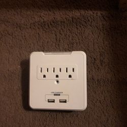 Wall Plug In Adapter With USB Charging Ports 