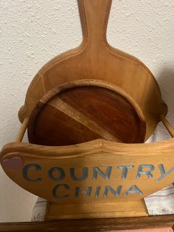 Vintage kitchen plate holder utensils